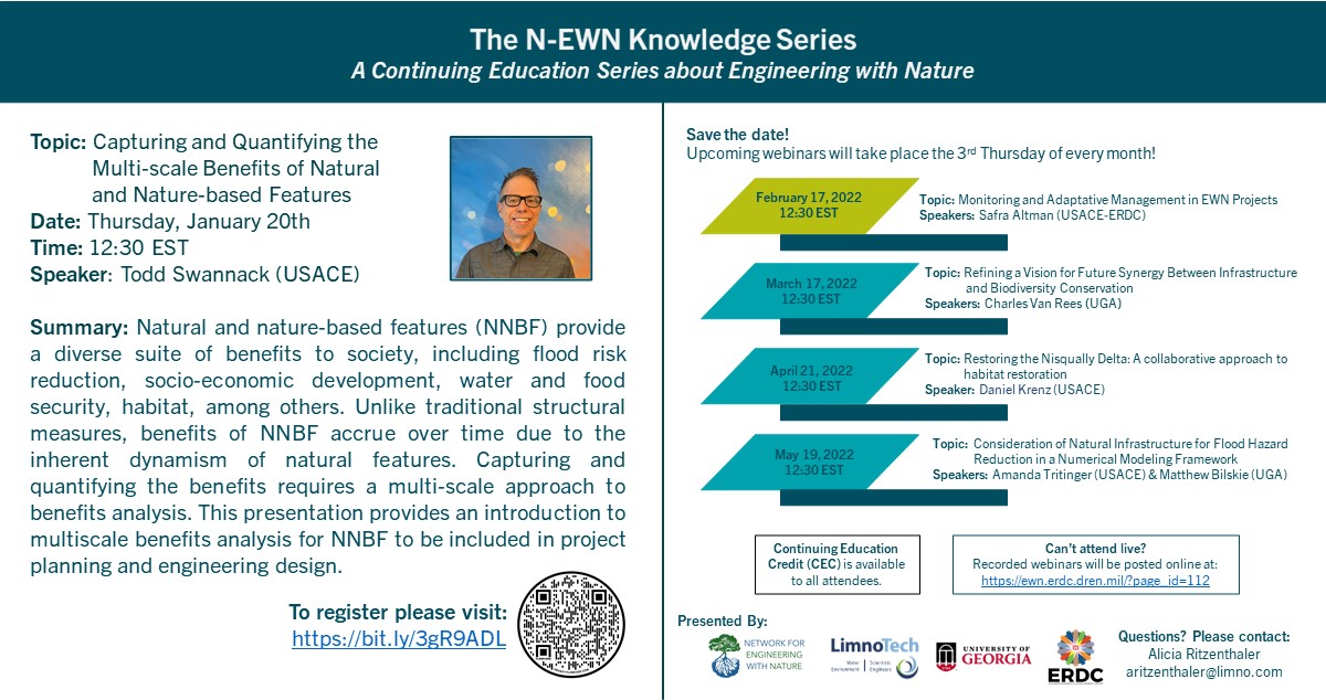 Upcoming N-EWN Webinar: Capturing and Quantifying the Multi-Scale Benefits of Natural Infrastructure